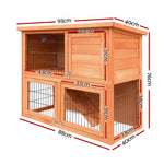 Large Metal Rabbit Hutch Wooden Cage