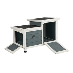 Outdoor Rabbit And Cat Hutch Wooden Coop House Enclosure