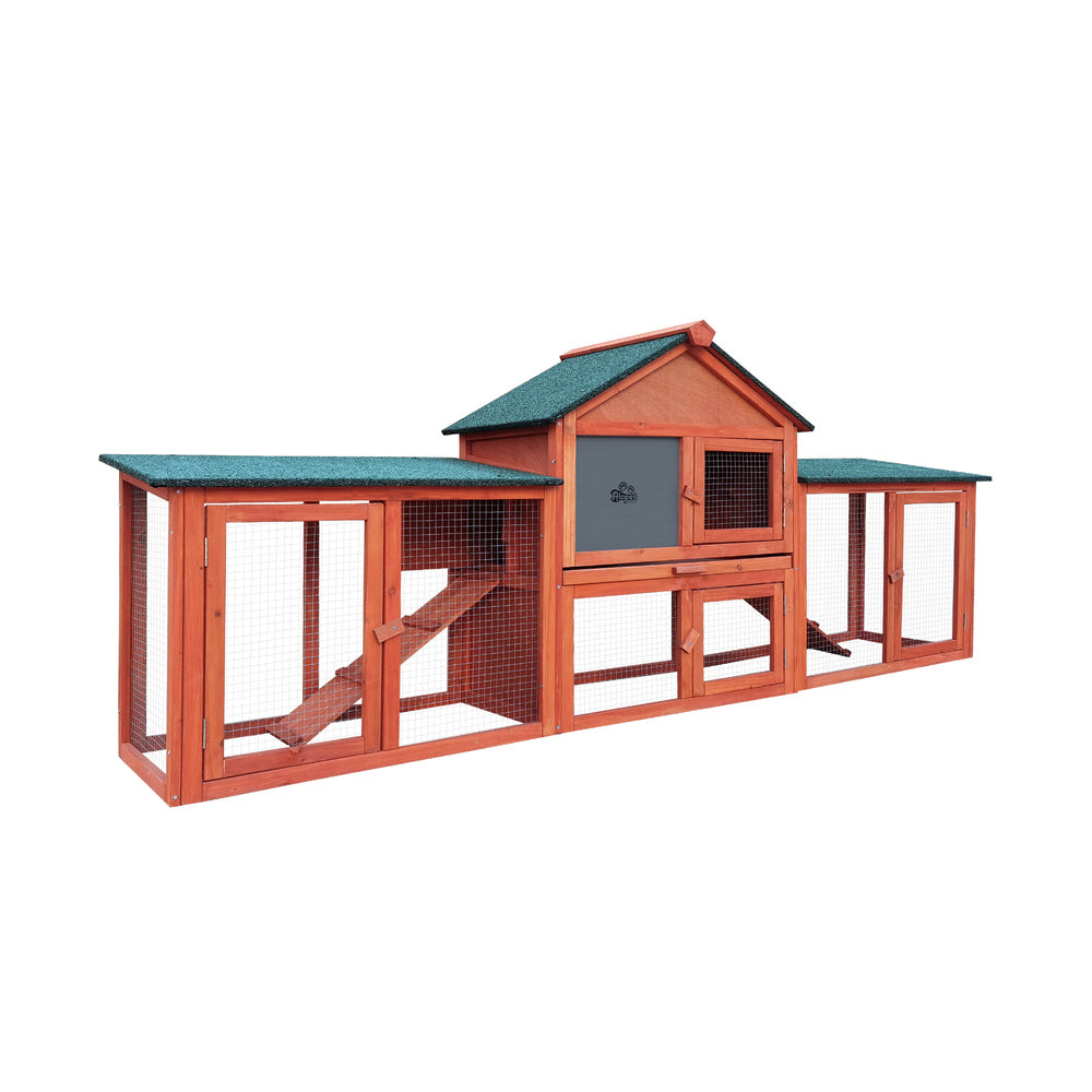 Elevate Your Bunny's Abode: A Stylish and Spacious Wooden Run Cage ...