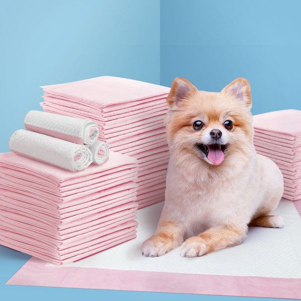  200Pcs Super Absorbent Pink Pet Training Pads 60X60Cm