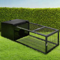 Rabbit Cage 122X52Cm Hutch Enclosure Carrier Metal