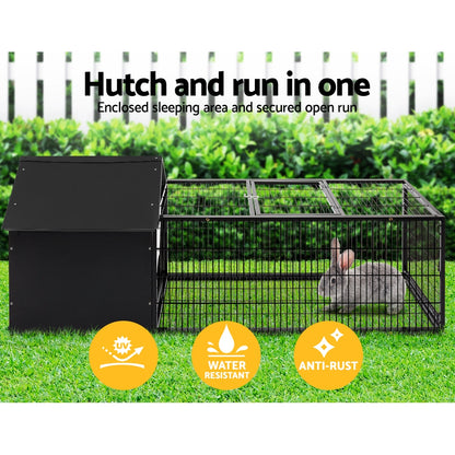 Rabbit Cage Hutch 162X60Cm Enclosure Metal