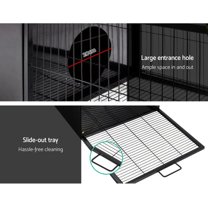 Rabbit Cage Hutch 162X60Cm Enclosure Metal