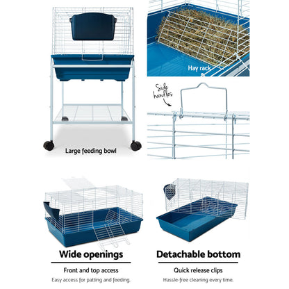 Rabbit Cage Hutch 106Cm Indoor Enclosure Carrier