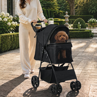 Pet Stroller Foldable Pram 44x65x100cm