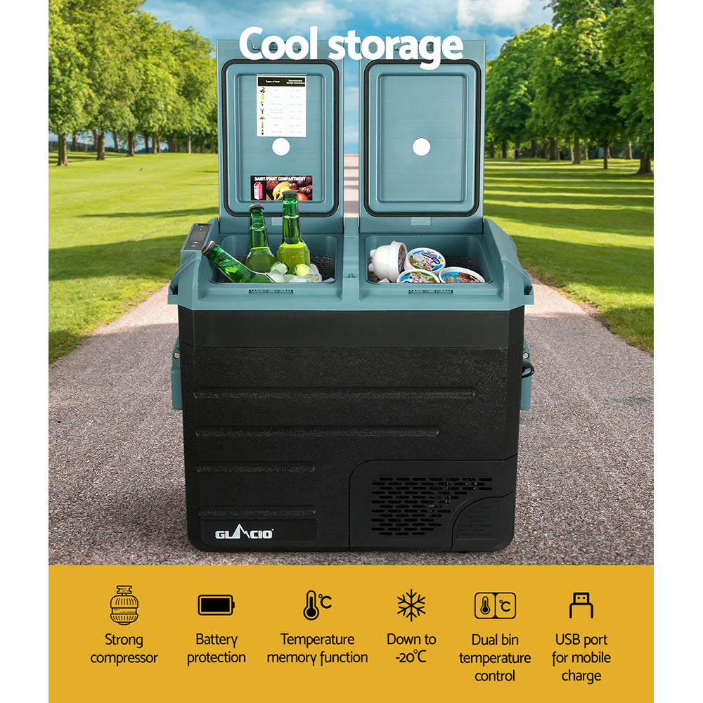 60L Portable Fridge Freezer Fridges Cooler Camping 12V/24V/240V Caravan