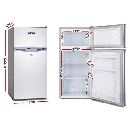100L Portable Fridge Freezer Bar Upright Camping Caravan