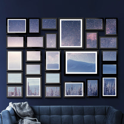 Photo Frames Art Holder 26Pcs 8X10" 5X7" 4X6" 3.5X5" Black