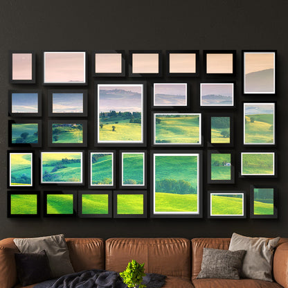 Photo Frames Art Holder 30Pcs 8X10" 5X7" 4X6" 3.5X5" Black