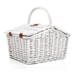 2 Person Picnic Basket Baskets White Deluxe Outdoor Corporate Blanket Park