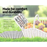 2 Person Picnic Basket Baskets White Deluxe Outdoor Corporate Blanket Park