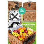 2 Person Picnic Basket Baskets Deluxe Outdoor Corporate Blanket Park
