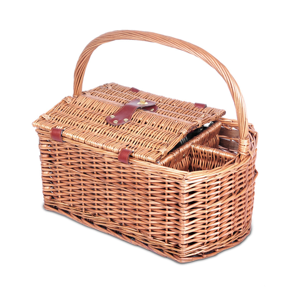 4 Person Picnic Basket Set Insulated Outdoor Blanket Bag - 130×150cm