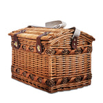 4 Person Picnic Basket Set Storage Blanket