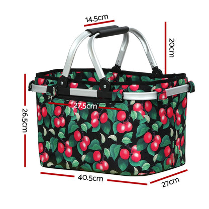 Picnic Basket Folding Bag Hamper Food Storage Insulated