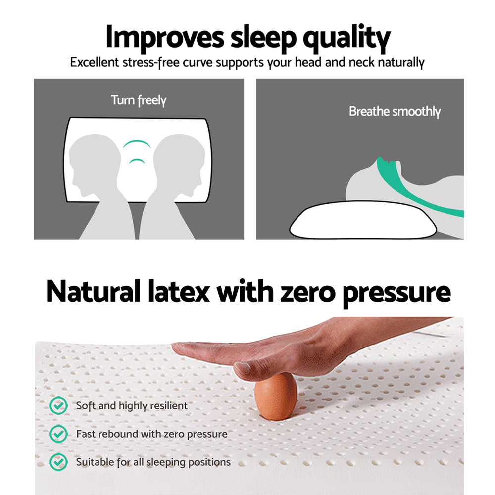 Natural Latex Pillow Classic Twin Pack