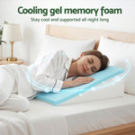 Wedge Pillow Gel Memory Foam Ergonomic Support Bamboo Cover