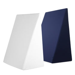 Wedge Pillow White & Blue