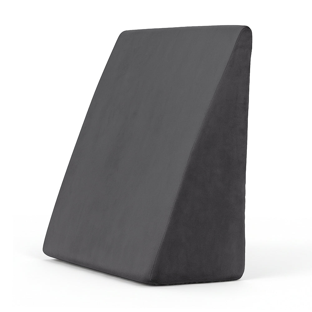 Grey Sleeping Wedge Pillow Comfortable Back and Leg Support