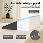 Grey Sleeping Wedge Pillow Comfortable Back and Leg Support