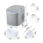 Portable Ice Maker Machine Ice Cube Tray 12kg Black/Grey/Red