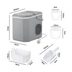 Portable Ice Maker Machine Ice Cube Tray 12kg Black/Grey/Red