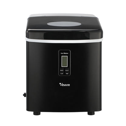 3L Portable Ice Maker with Ice Cube Scoop 15kg Black