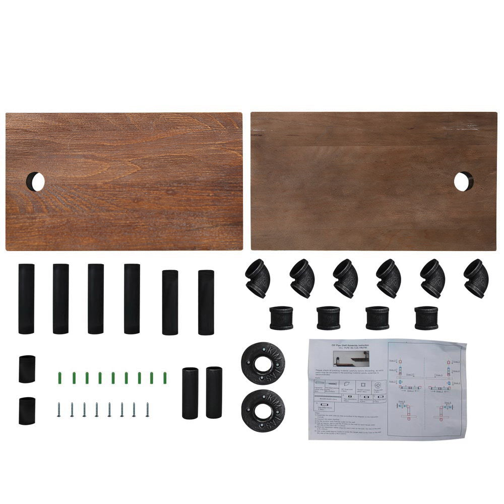 Floating Diy Pipe Shelf Set Of 2 - Ivor