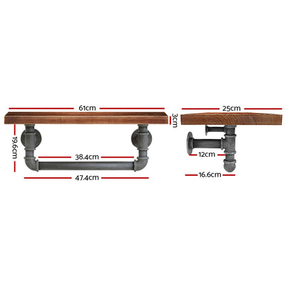 Floating Diy Pipe Shelf - Ives