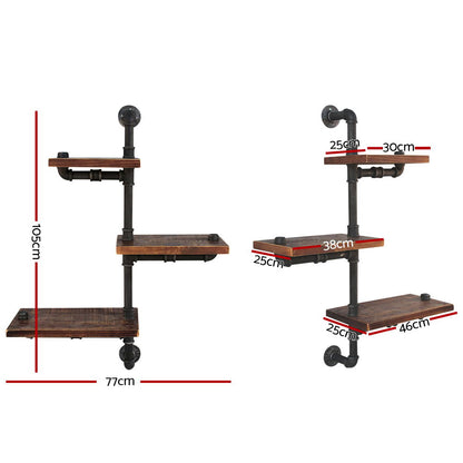 Floating Diy Pipe Shelf 3 Tiers - Ivan