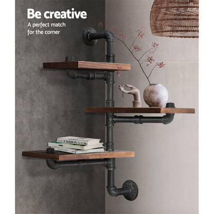 Floating Diy Pipe Shelf 3 Tiers - Ivan