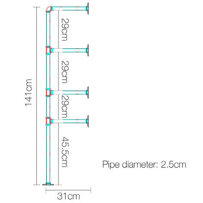 Floating Diy Pipe Shelf Metal Brackets Set Of 2