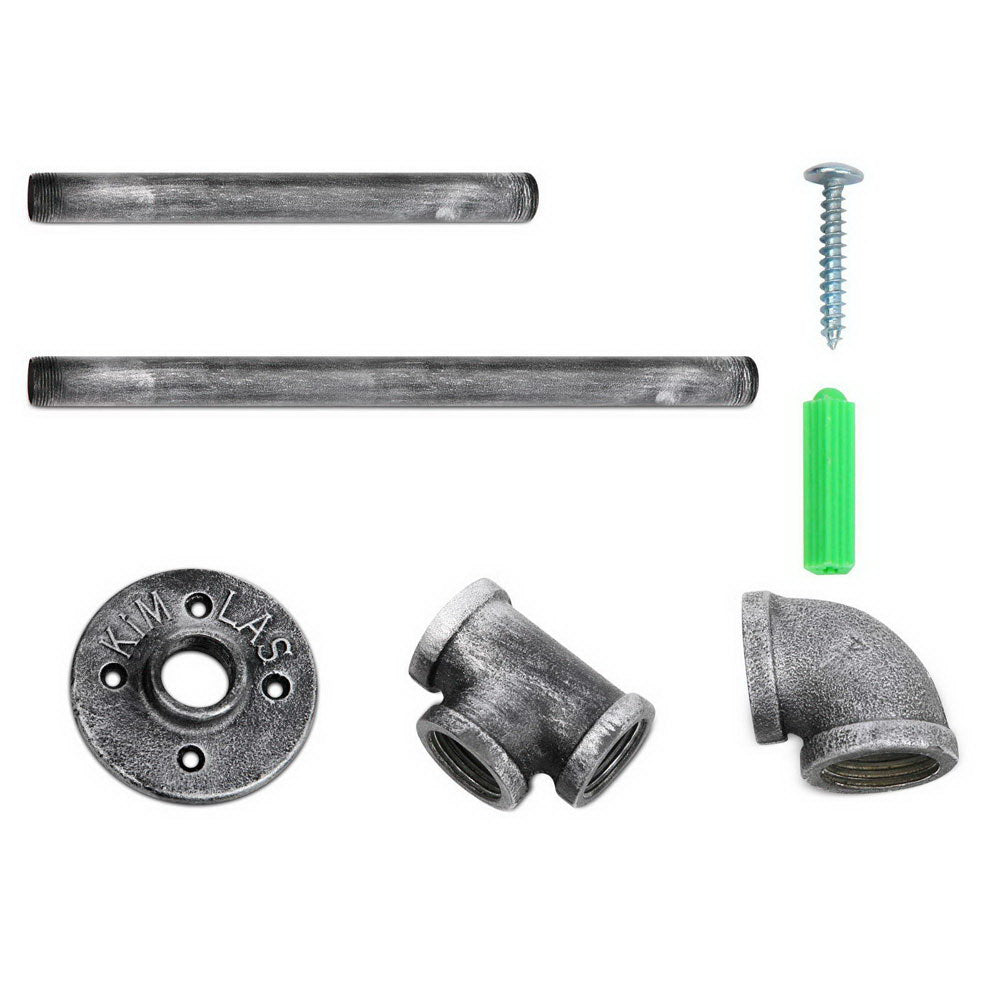 Floating Diy Pipe Shelf Metal Brackets Set Of 2