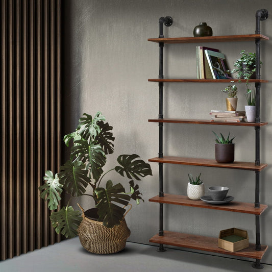 Floating Diy Pipe Shelf 6 Tiers - Ira