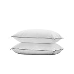 75 x 50cm Pillow with Duck Feather Standard Pillow Cotton Cover Twin Pack