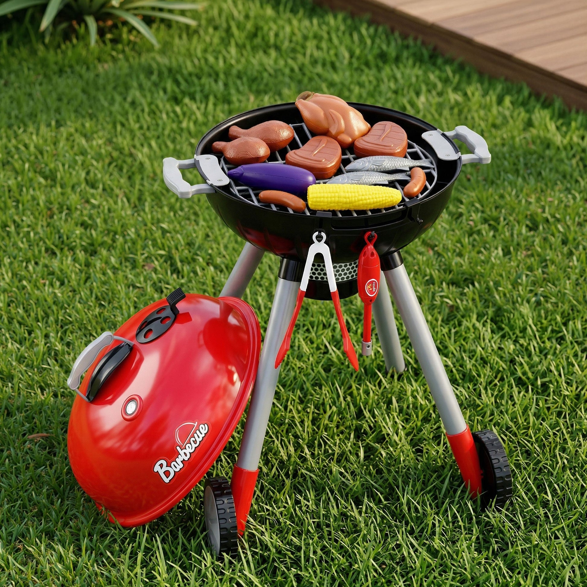 Kids BBQ Playset Pretend Kitchen Role Play Toy | Home & Living