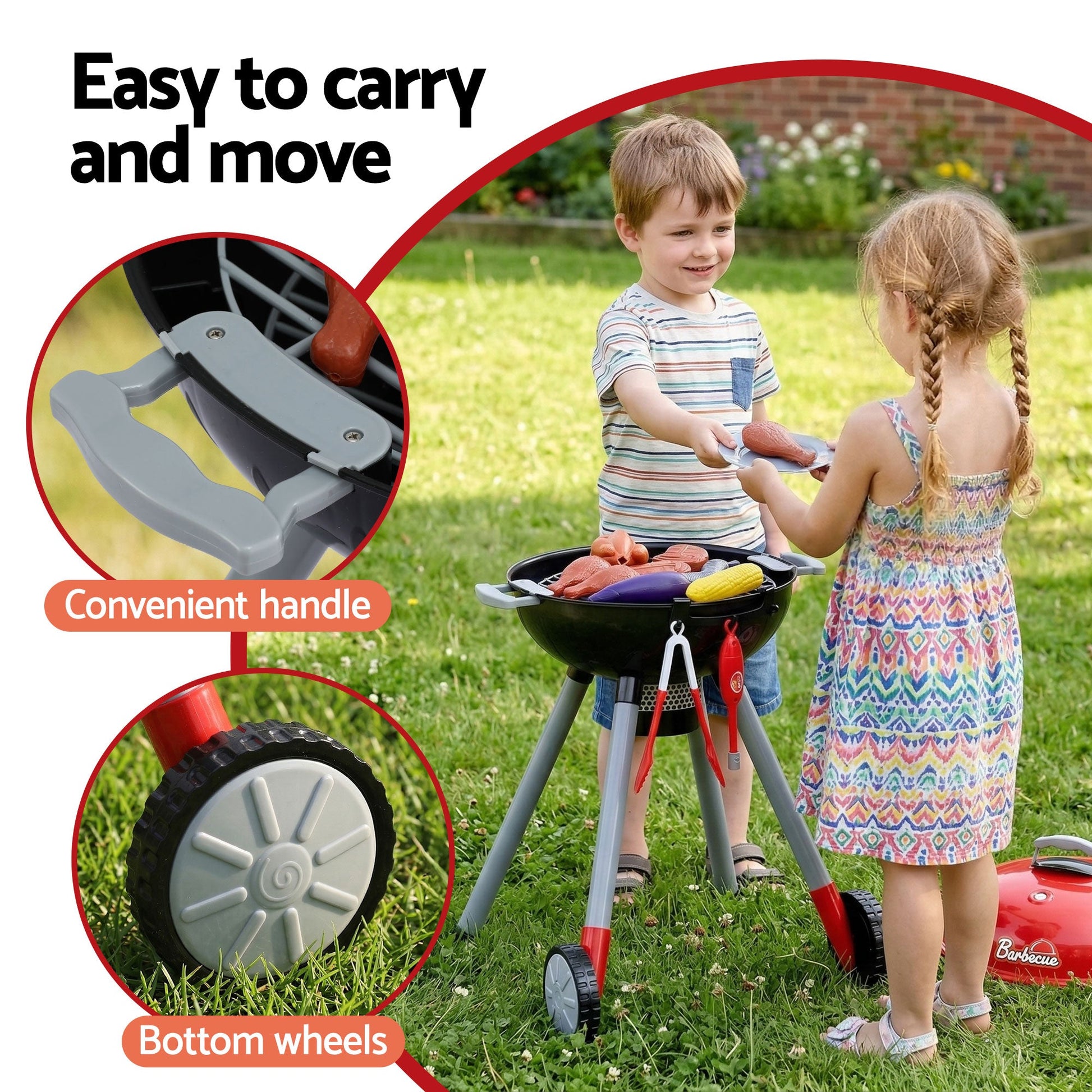 Kids BBQ Playset Pretend Kitchen Role Play Toy | Home & Living - 6