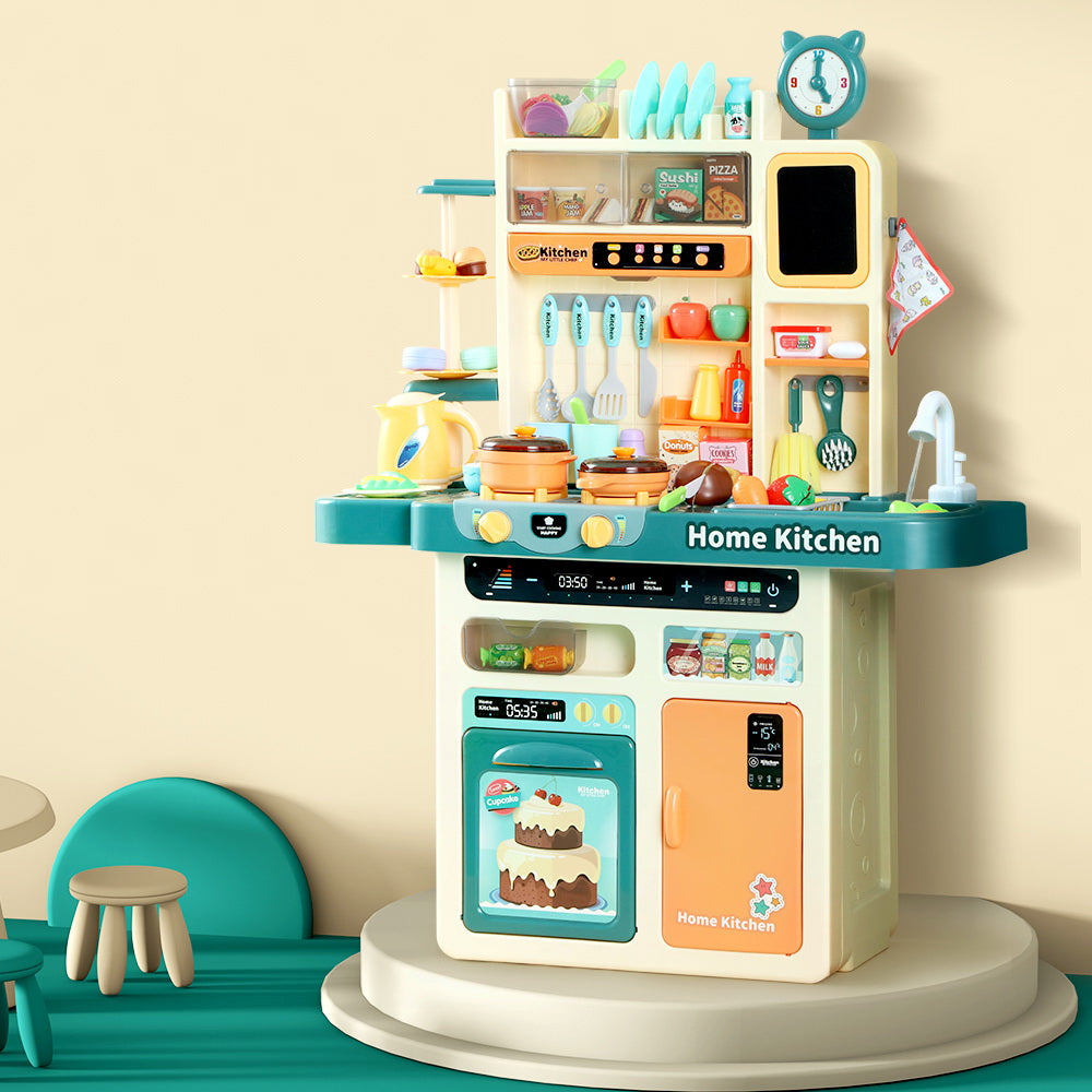Kids Kitchen Pretend Play Set Cooking Sound Steam Light Function - 69.5×27.5×92.5cm