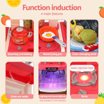 Kids Kitchen Pretend Play Set Cooking Sound Steam Light Function