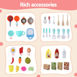 Kids Kitchen Pretend Play Set Cooking Sound Steam Light Function