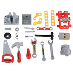 Kids Pretend Workbench Diy Tools 97 Piece Children Role Play Toys Red