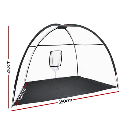 3.5M Golf Practice Net Portable Training Aid Driving Target Tent Black
