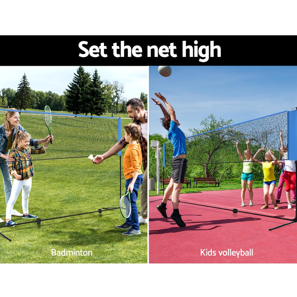 4M Badminton Tennis Net Portable Volleyball Kit Adjustable Height
