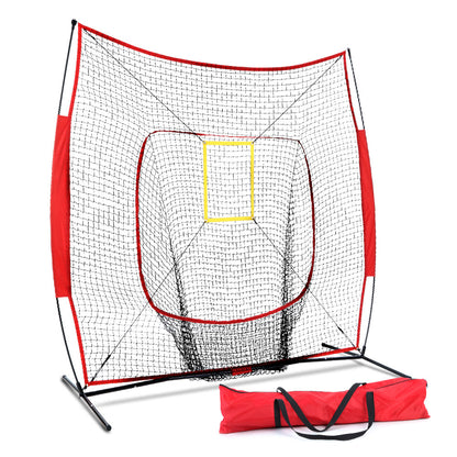 7Ft Baseball Net Pitching Kit With Stand Softball Training Aid Sports