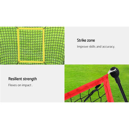 7Ft Baseball Net Pitching Kit With Stand Softball Training Aid Sports