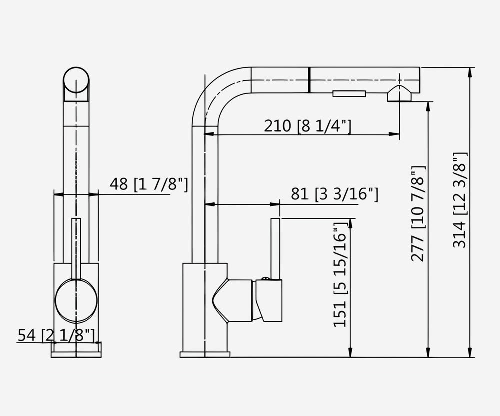 Kitchen Mixer Tap Pull Out Faucet Sink Basin Brass Swivel 2 Modes WELS