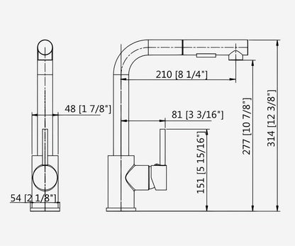 Kitchen Mixer Tap Pull Out Faucet Sink Basin Brass Swivel 2 Modes Chrome