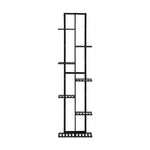 7 Tiers Bamboo Plant Stand Staged Black