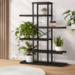 Plant Stand Outdoor Indoor 6 Tiers Flower Pots Rack Corner Shelf Black