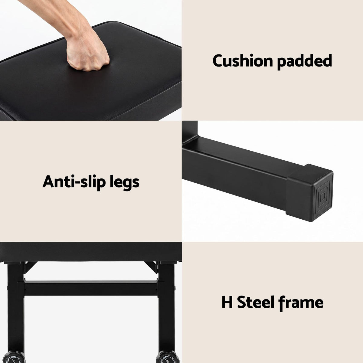 Piano Bench Adjustable Heavy Duty 43x31.5x7cm